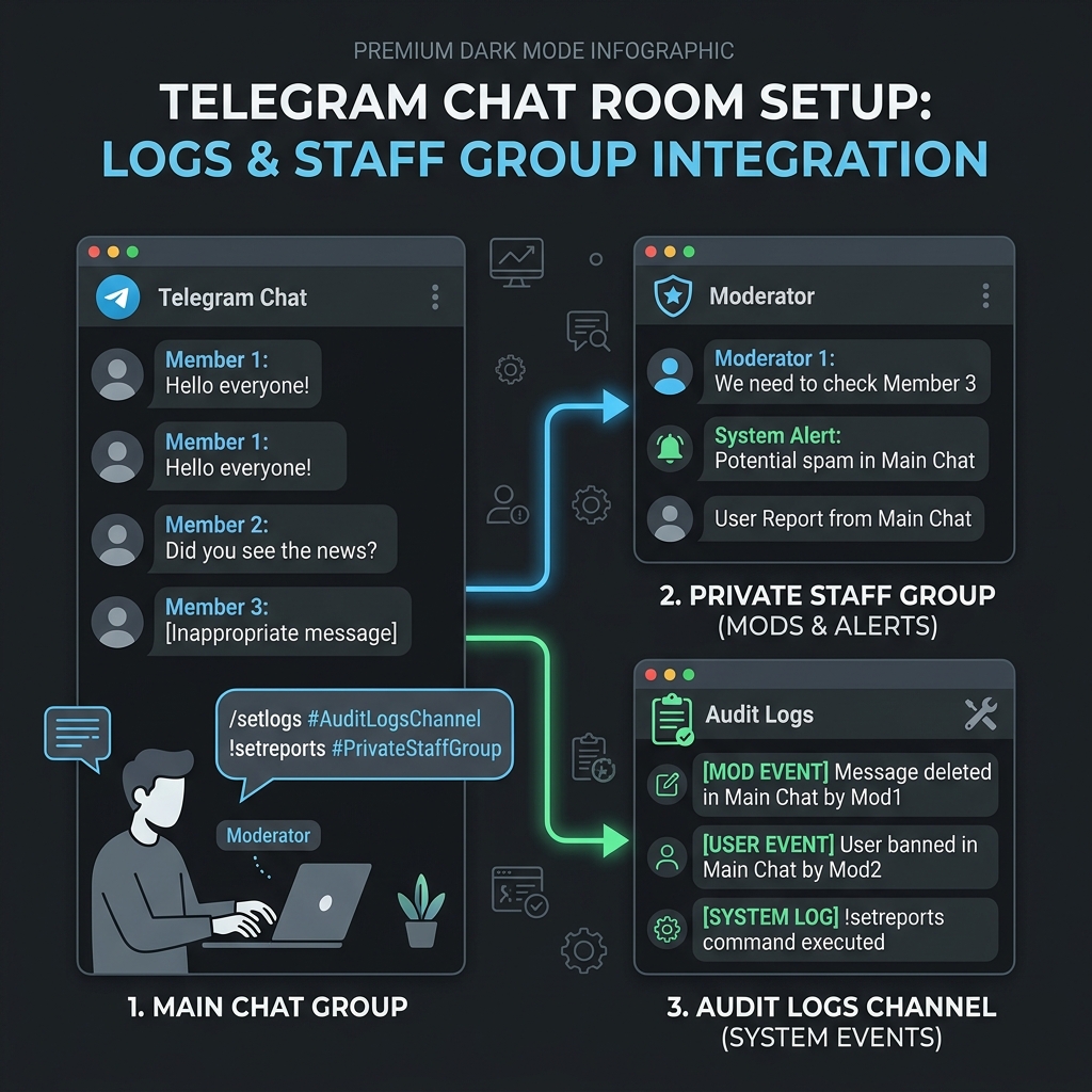 Telegram Chat Rooms Binding Layout